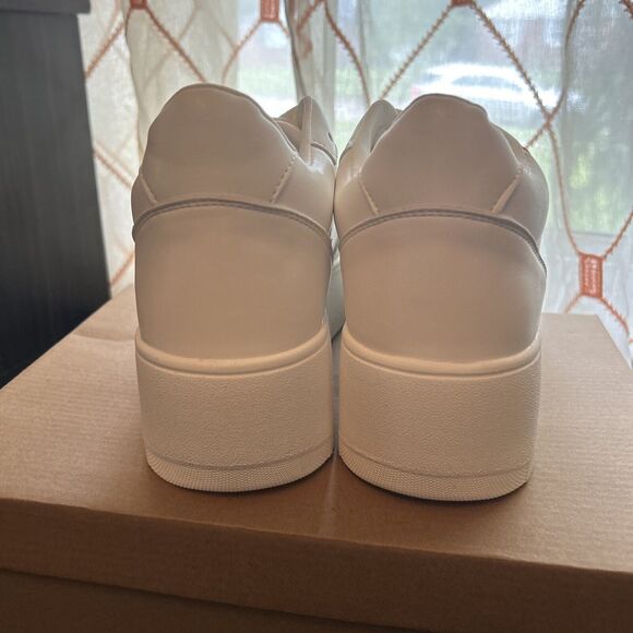 Steve Madden Women's Rocket Sneaker Size 10 White Platform Lace Up 2" Heel - Picture 5 of 9